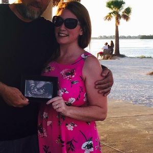 Pink Floral Maternity Dress